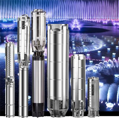 不銹鋼噴泉專用潛水電泵，由潛水泵和噴泉用潛水電機組成。泵與電機通過聯軸器直接相連。適用于景觀音樂噴泉專用。